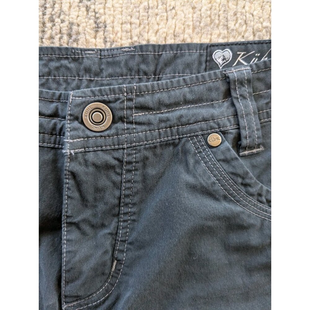 Kuhl Womens Splash Cargo Shorts Size 8 Black Hiking Mountain Culture Travel - Picture 8 of 13